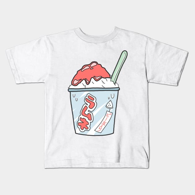 Ramune Shaved Ice cream Kids T-Shirt by PeachPantone